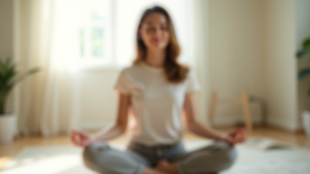 Person in meditative pose during mindfulness and self-awareness workshop session